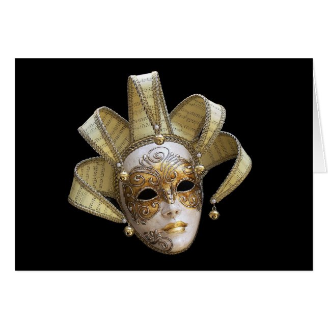 Venetian Mask Hälsningskort (Framsidan Horizontal)