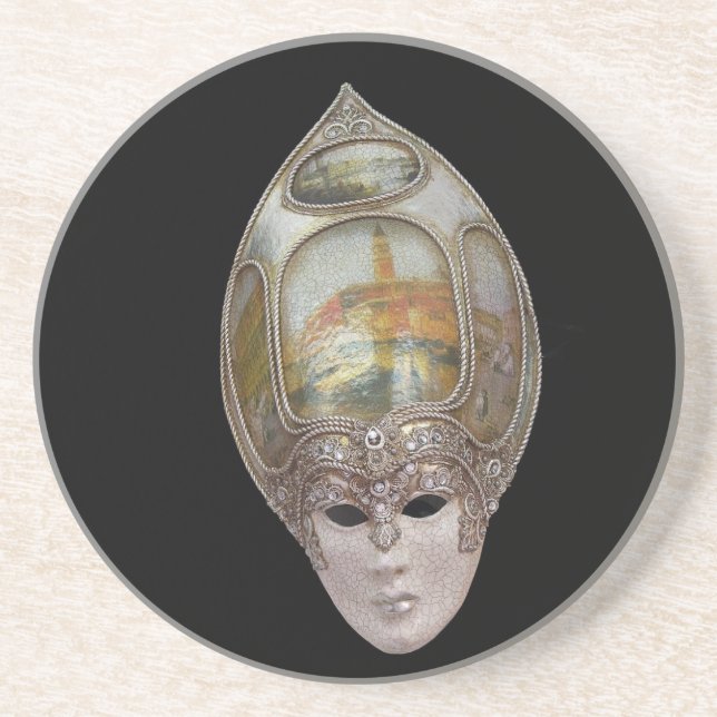 Venetian Mask Underlägg Sandsten (Framsidan)