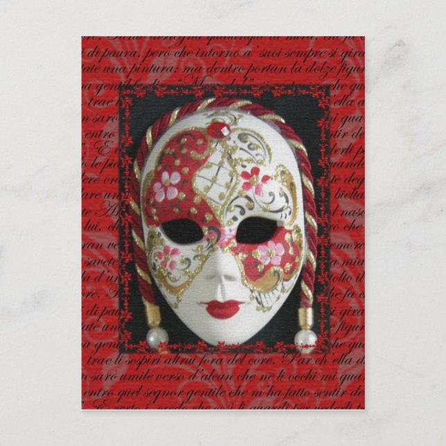 Venetian Mask Vykort (Framsida)