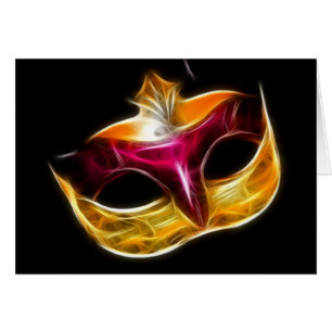 venetian maskera hälsningskort
