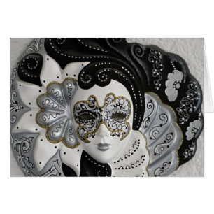 Venetian maskera hälsningskort