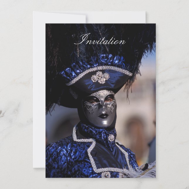 Venetian maskera inbjudningar (Framsida)