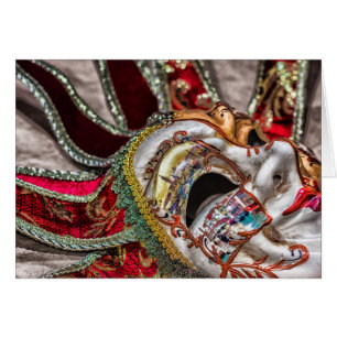 Venetian maskera kortet hälsningskort