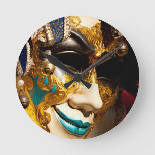 Venetian maskera rund klocka