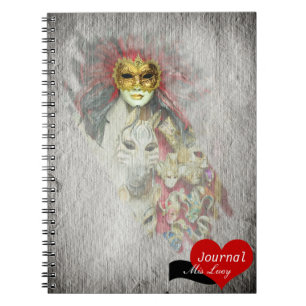 Venetian maskerar teckning nr 1 (bärbar dator) anteckningsbok