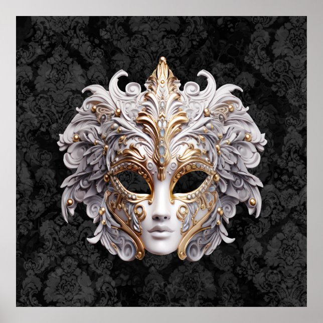 Venetian, Masquerade Carnival Mask Poster (Framsidan)