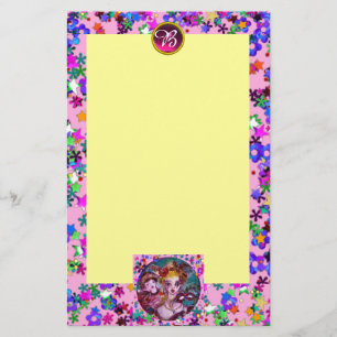 VENETIAN MASQUERADE MASKS,CONFETTI GEM MONOGRAM BREVPAPPER