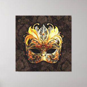 Venetian MasqueraGolden Mask Canvastryck