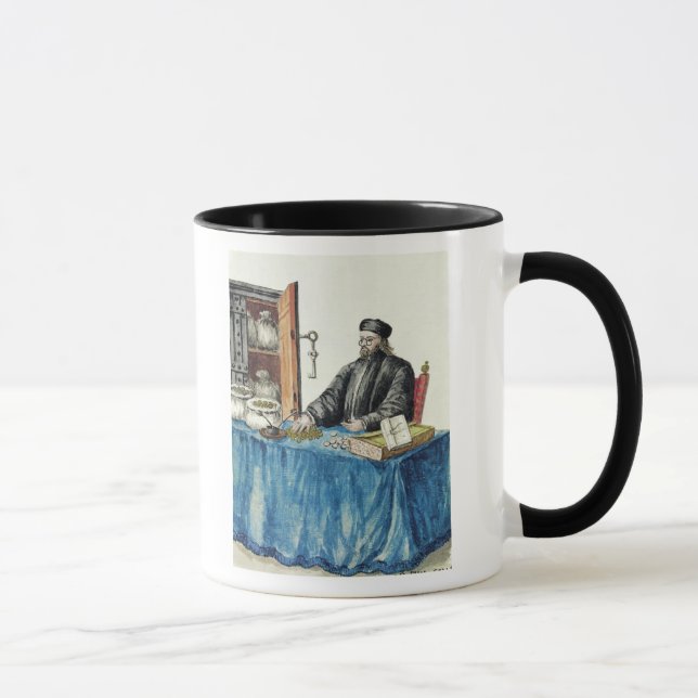Venetian Moneylender, från en illustrerad bok Mugg (Höger)