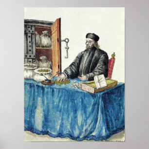 Venetian Moneylender, från en illustrerad bok Poster