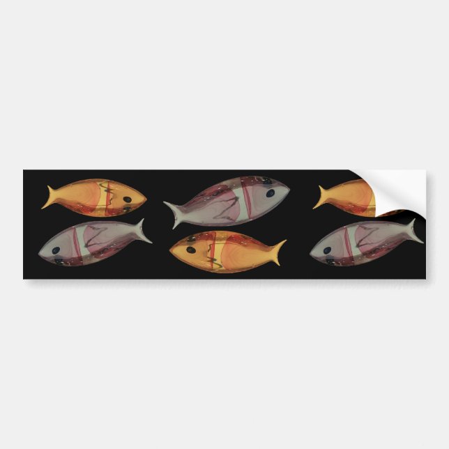 Venetian Murano Glass Fish Bildekal (Framsidan)
