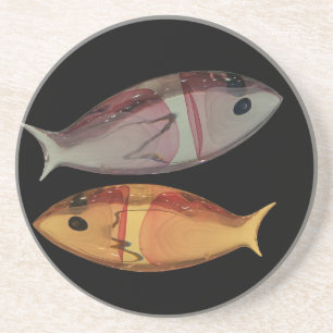 Venetian Murano Glass Fish Underlägg Sandsten