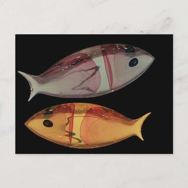 Venetian Murano Glass Fish Vykort (Framsida)