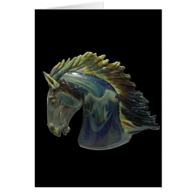Venetian Murano Glass Horse Hälsningskort (Framsidan)