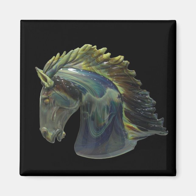 Venetian Murano Glass Horse Magnet (Framsidan)