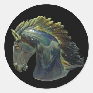 Venetian Murano Glass Horse Runt Klistermärke