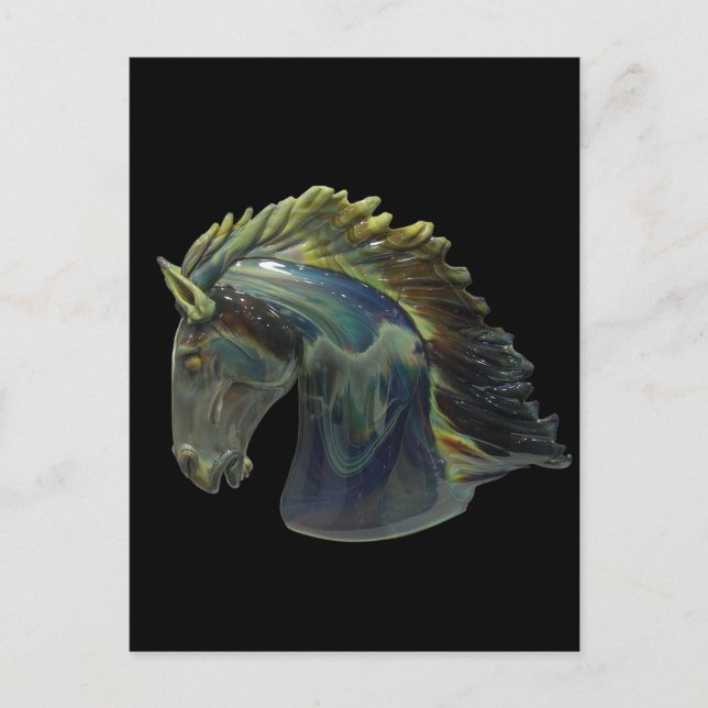 Venetian Murano Glass Horse Vykort (Framsida)