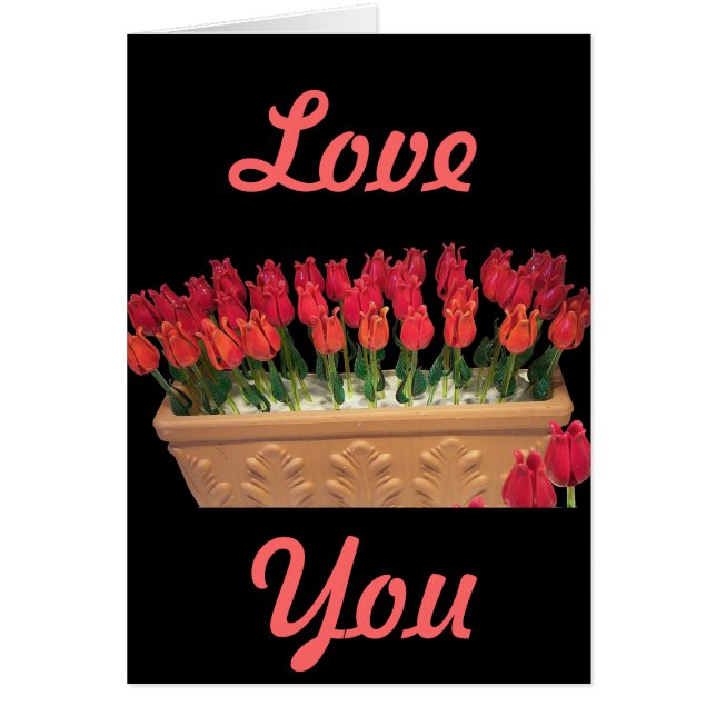 Venetian Murano Glass Ro Hälsningskort (Framsidan)