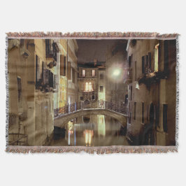 VENETIAN NOCTURNE Throw Blanket Filt