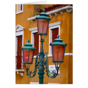 venetiansk lampa hälsningskort