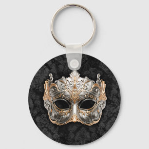 Venetiansk mask i silver kastkudde nyckelring