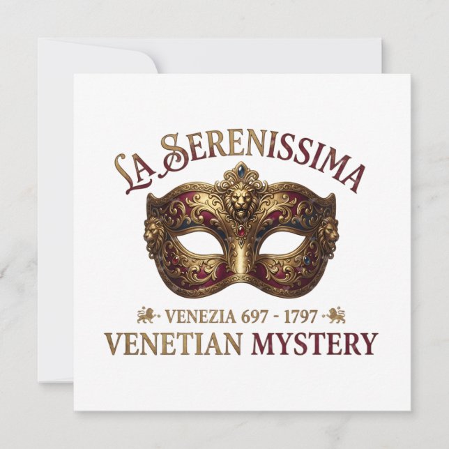 Venetiansk maskerad: De gyllene 40-årsjubileet Inbjudningar (Framsida)