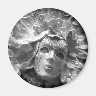Venetiansk maskeradmask Runt Magnet