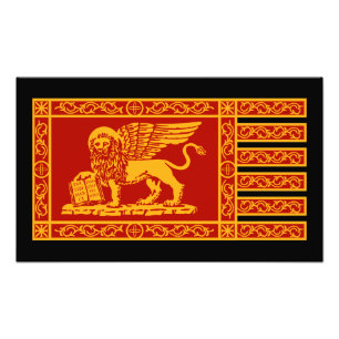 Venetisk Flagga Fototryck