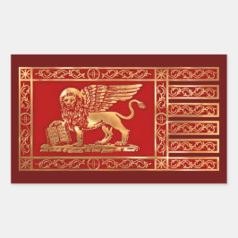 Venetisk Flagga Rektangulärt Klistermärke