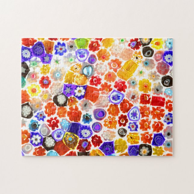 VENETISK FLORA GLAS 11x14 INCH Pussel (Horisontell)