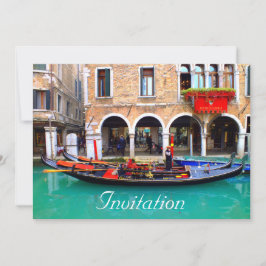 Venetisk gondolas inbjudningar