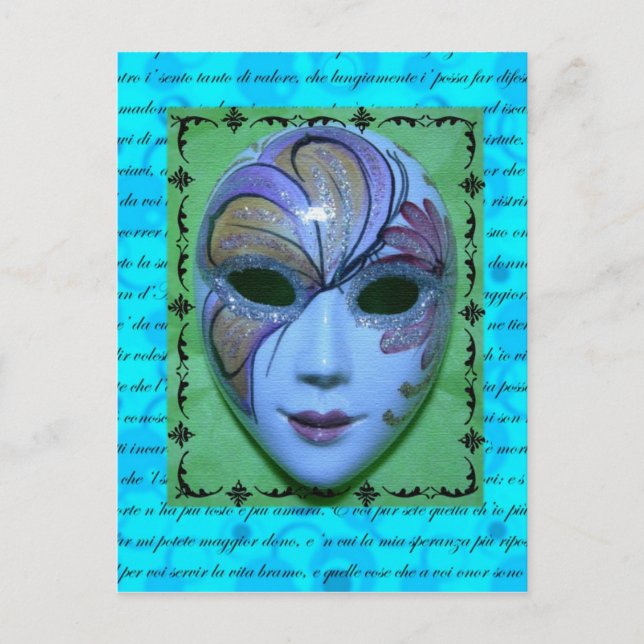 Venetisk mask 2 vykort (Framsida)