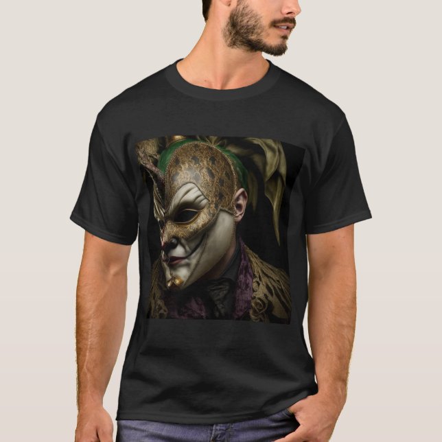 Venetisk mask: Joker #17 T-Shirt (Framsida)