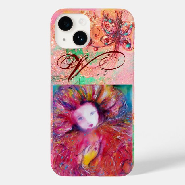 VENETISK MASQUERADE - MASK I RÖD MONOGRAM (Baksida)