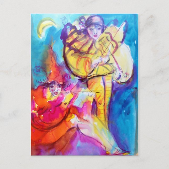 VENETISK MASQUERADE / MUSICAL NOCTURNE VYKORT (Framsida)