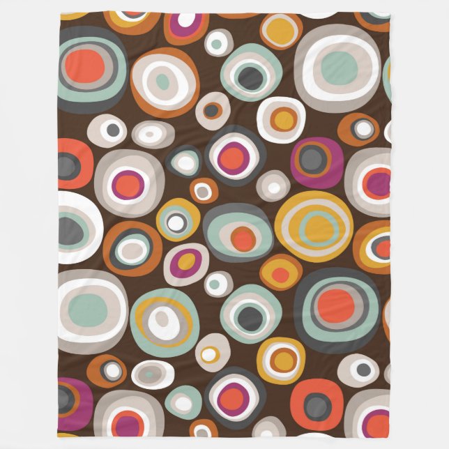 veneto boho spot-choklad fleecefilt (Framsidan)