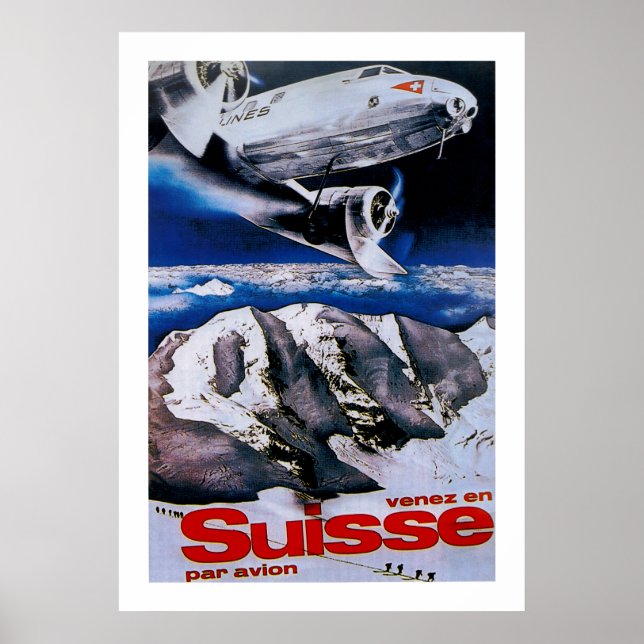 Venez En Suisse ~ Kom till Schweiz Poster (Framsidan)