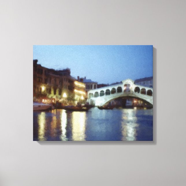Venezia Di Notte (Venedig i natt) Canvastryck (Framsida)
