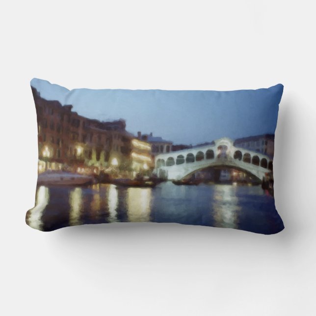 Venezia Di Notte (Venedig i natt) Lumbarkudde (Framsida)