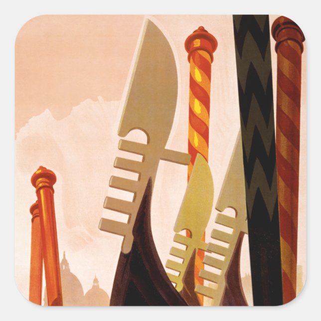 Venezia Fyrkantigt Klistermärke (Framsida)