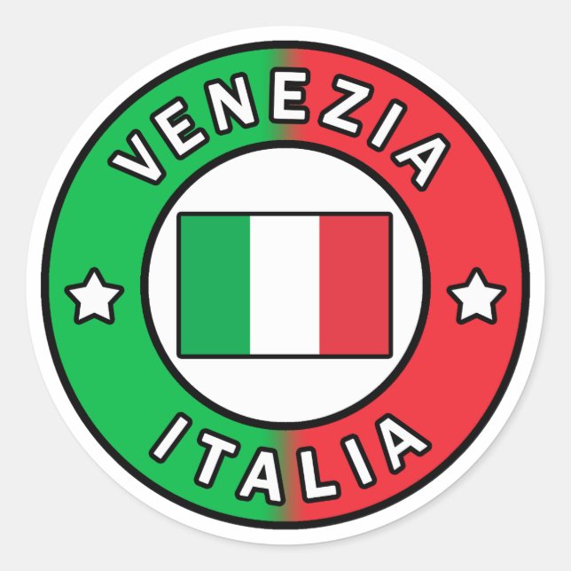 Venezia Italia Runt Klistermärke (Framsida)