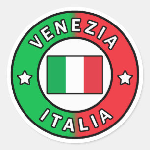 Venezia Italia Runt Klistermärke