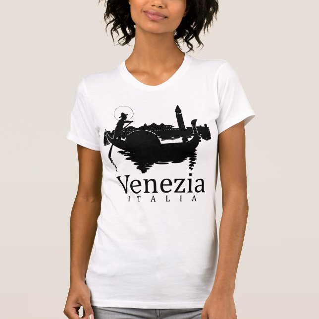 Venezia Italia T-tröja för flickor som älskar T-shirt (Framsida)