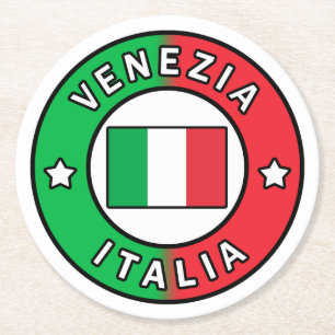 Venezia Italia Underlägg Papper Rund