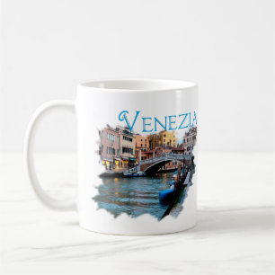 Venezia, Italien: Längs kanalen Kaffemugg