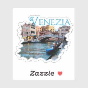 Venezia, Italien: Längs kanalen Klistermärken