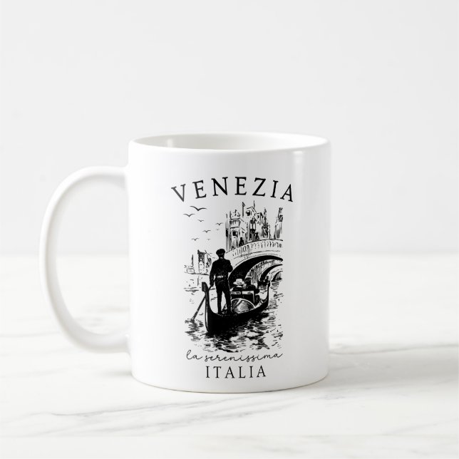 Venezia La Serenissima – Venice Italy Travel Kaffemugg (Vänster)