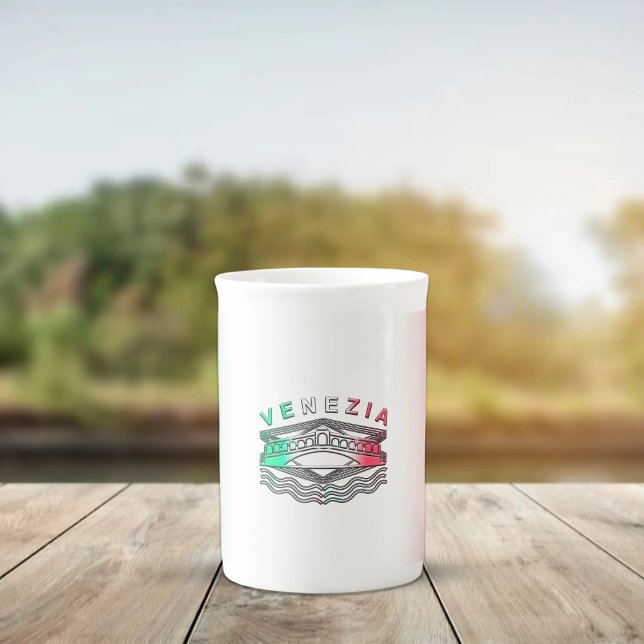 Venezia Rialto Bold Linjer Benporslin Mugg (Skapare uppladdad)