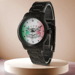 Venezia Rialto Bold Linjer Oversized Black Bracele Armbandsur