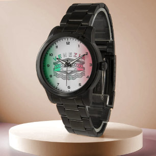 Venezia Rialto Bold Linjer Oversized Black Bracele Armbandsur